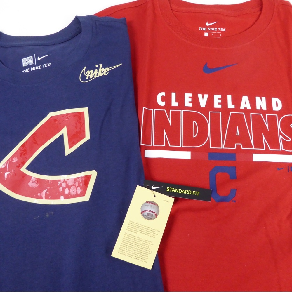 Nike Cleveland Indians Cooperstown T-Shirt Bundle  NWT Red / Blue Guardians